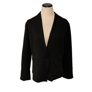 Fenn Wright Manson Black Textured Blazer Sz XL